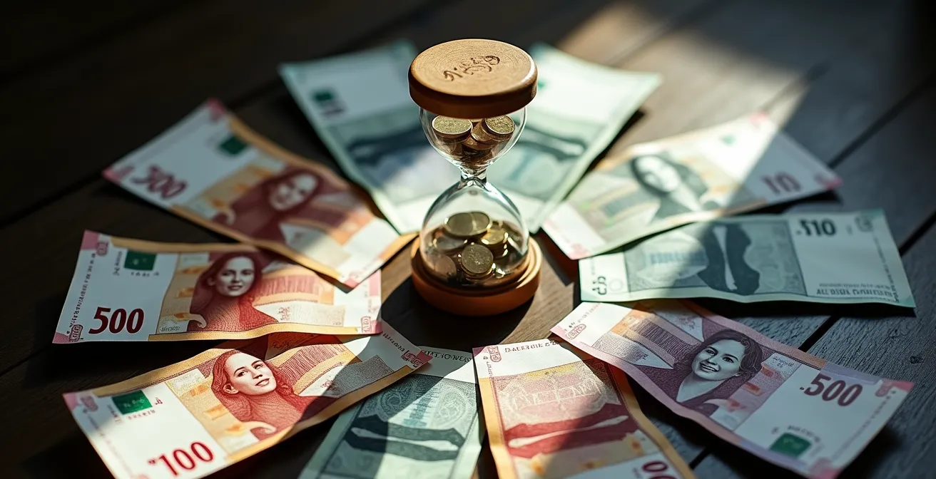 Représentation visuelle du cycle de conversion de l'encaisse avec indicateurs de performance