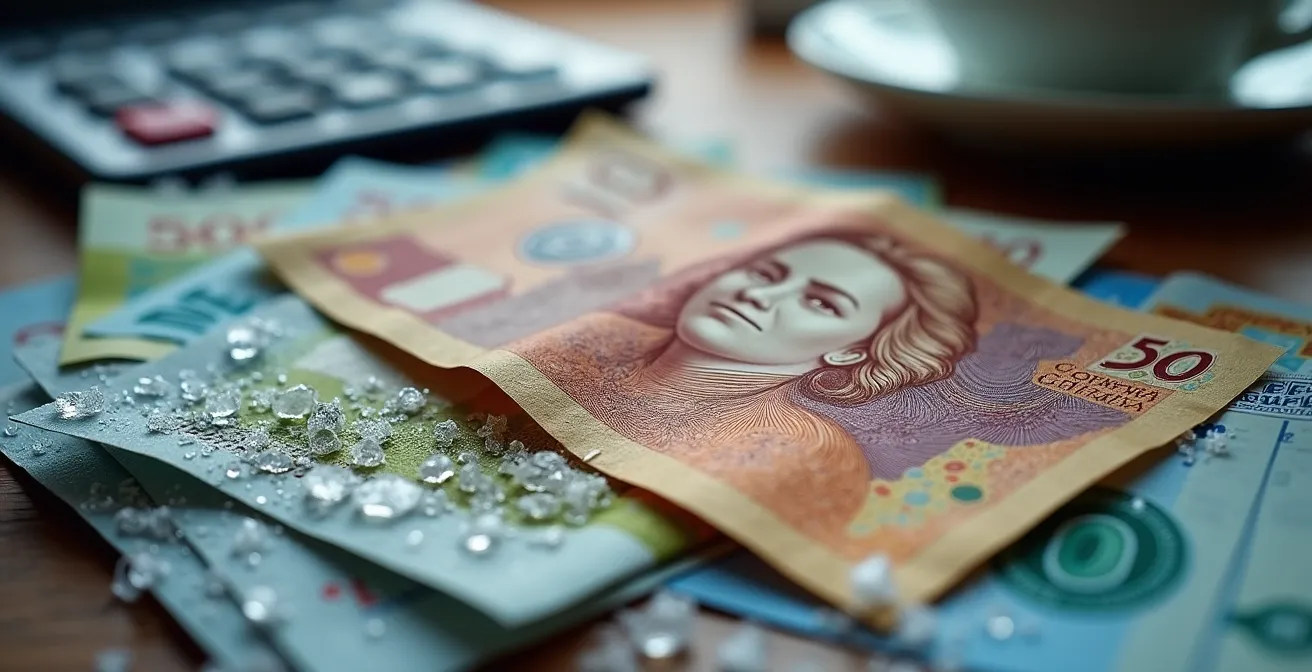 Entrepreneur analysant sa trésorerie hivernale avec graphiques saisonniers